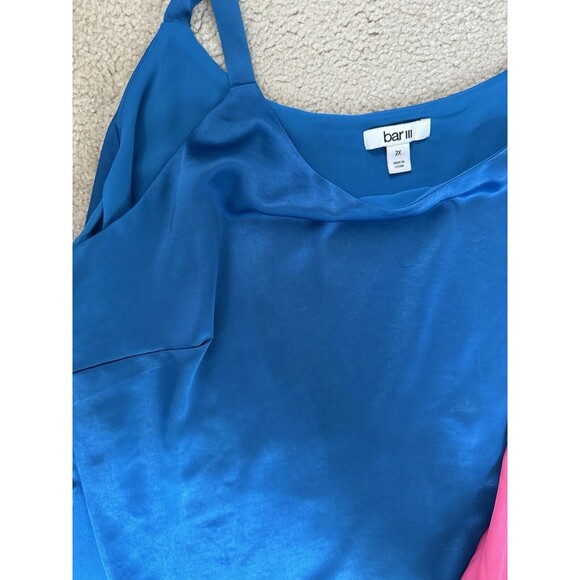 Bar lll Camisoles Women’s Size 2X Blue & Pink Lot of 2 - Picture 3 of 9